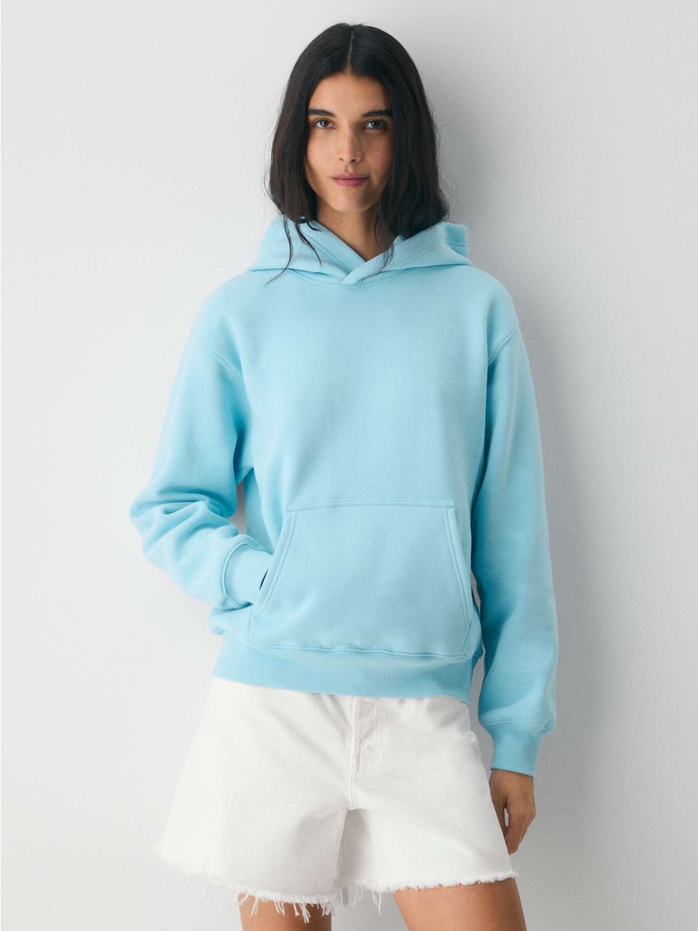 Aritzia Cozy Sweatfleece Perfect Hoodie in Panorama Blue